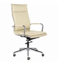 Кресло руководителя PREMIUM Kayman EX-532, экокожа, хром, бежевое