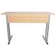 Стол-парта 2-местный нерегулируемый "Умник", 1200х500х760 мм, рост 6, серый каркас, ЛДСП клён. Фото товара с разных ракурсов.