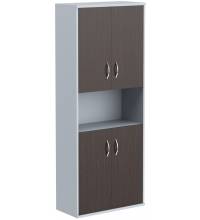 Шкаф с двумя комплектами глухих малых дверей СТ-1.5 Венге Магия/Металлик 770*365*1975