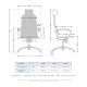 Кресло Samurai K-2.04 бордовая кожа. Фото товара с разных ракурсов.