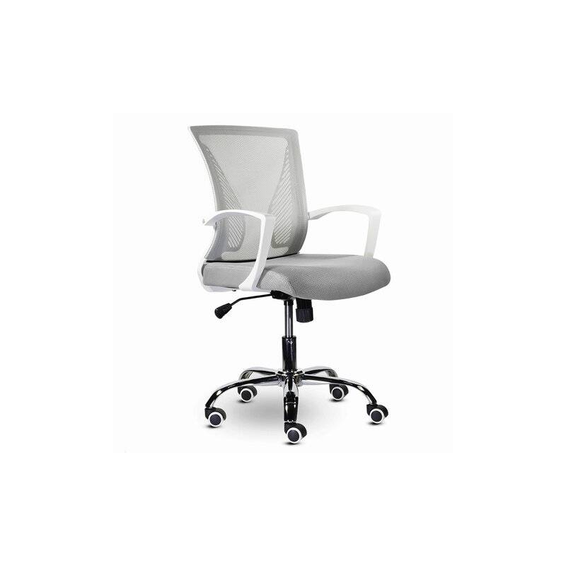 Кресло  "Wings MG-306", пластик белый, хром, сетка, серое, 532012 главное фото